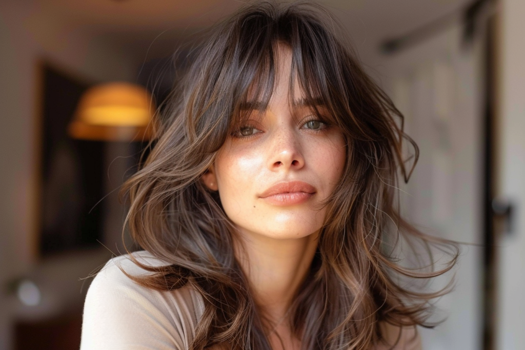 24 Hottest Long-Layered Hairstyles with Curtain Bangs